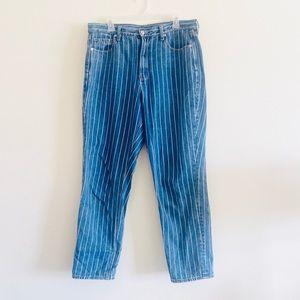 American Eagle Outfitters Pinstripe Mom Jean Sz 12